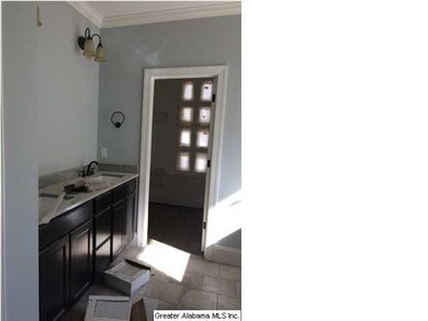 Master bathroom w dual vanity w square sinks along