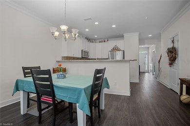 Open dining area on the main floor.