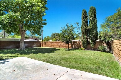 Large fenced backyard