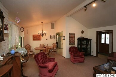 Vaulted ceilings adds open feel.
