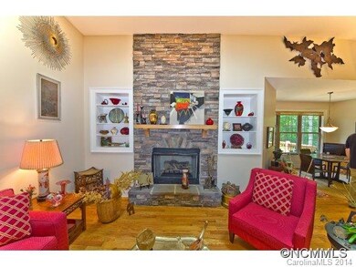 stone fireplace in great room