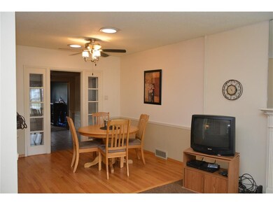 The dining room can accommodate a larger table.  T