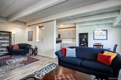 Living space opens to the kitchen