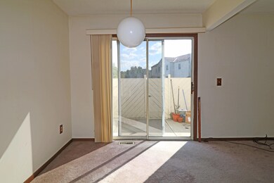 Sliding glass door to the Patio