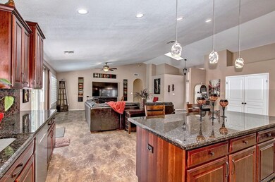 Center Island with pendant lights