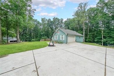 Garage with driveway