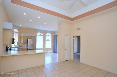 Living area to kitchen