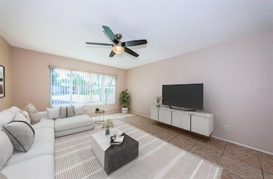Virtually stagged living room