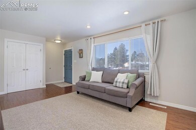 Living room featuring wood-type flooring