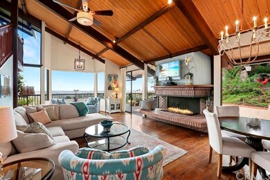 Spacious Family Room with Oversized Fireplace with