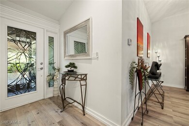 Foyer with glass front door