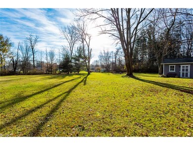 Large open yard with new shed