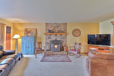 Living room with pellet stove