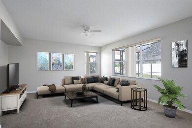 Family room virtually staged
