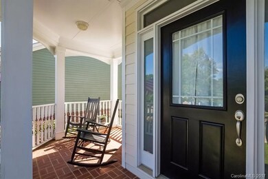 Welcoming brick front porch