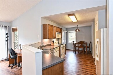 Office nook area located within the main living ar