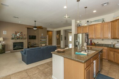 Kitchen with Family Room Views