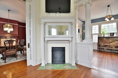 Living room fireplace