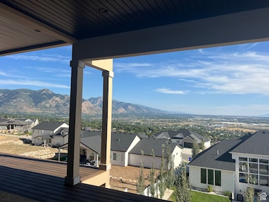 View of mountain background with nearby suburban area