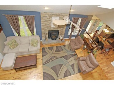 Stone hearth, Brazilian floors, open flow to kitch