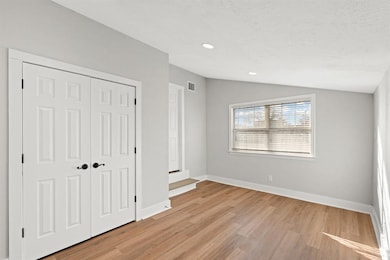 Just off of the kitchen is the living space which