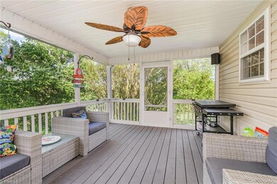 Screened in back deck