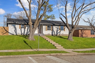 View of front of home with a front yard