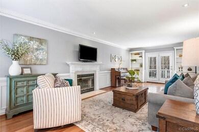 Gas Fireplace and built-in bookshelves