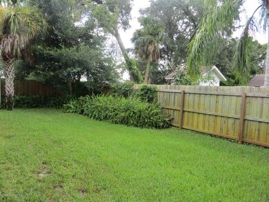Fenced in back yard