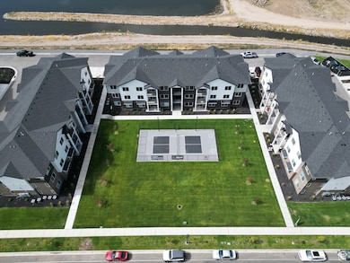 Aerial view of residential area