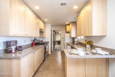 Shaker style cabinets & granite counters