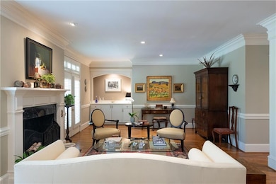 Living room with wet bar