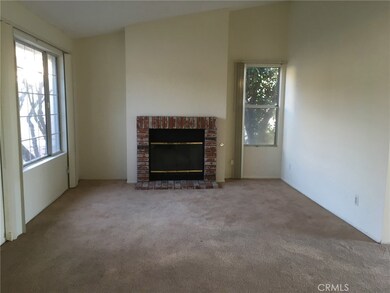 Fireplace in living room.
