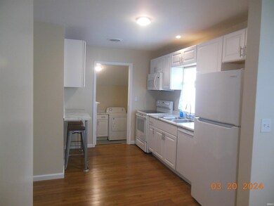 Kitchen with new vinyl plank flooring