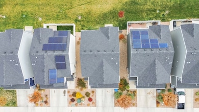 Aerial view of residential area