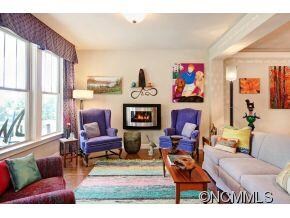 gas fireplace in living room
