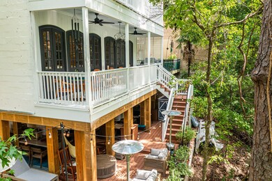 Basement level decking is designed for entertainin