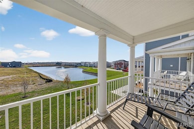 Balcony with a water and common ground view!