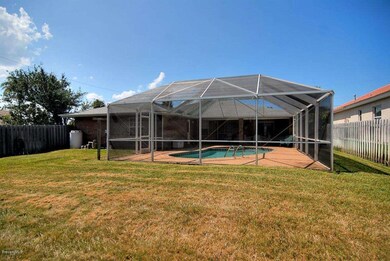 Big back yard is fenced in