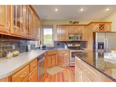 Tons of counter space and under cabinet lighting.