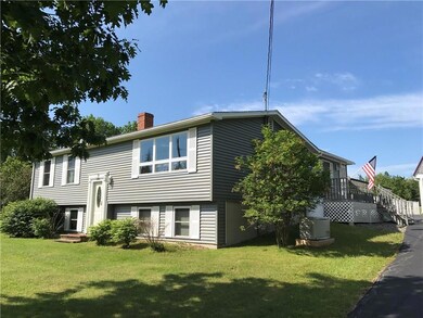 Side view from paved driveway.