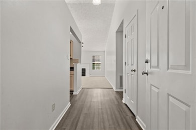 Foyer with new stylish dark LVT flooring throughou