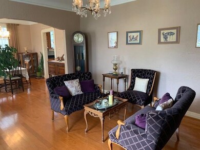 Charming living room dining room combo with wood f