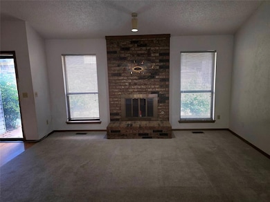 wood burning fireplace