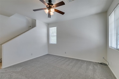Additional living space featuring carpet floors, h