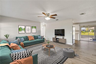 Living with view into dining/kitchen area