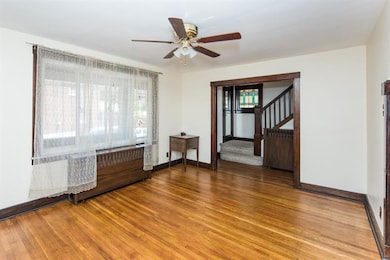 A view of the living room from the far wall.  You 