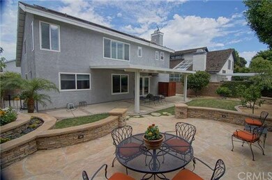 Backyard with avocado and citrus trees designed fo