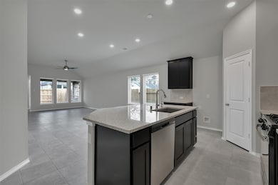 Spacious open living area with abundant natural li