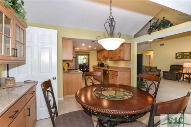 Built in buffet with matching cabinetry and solid 
